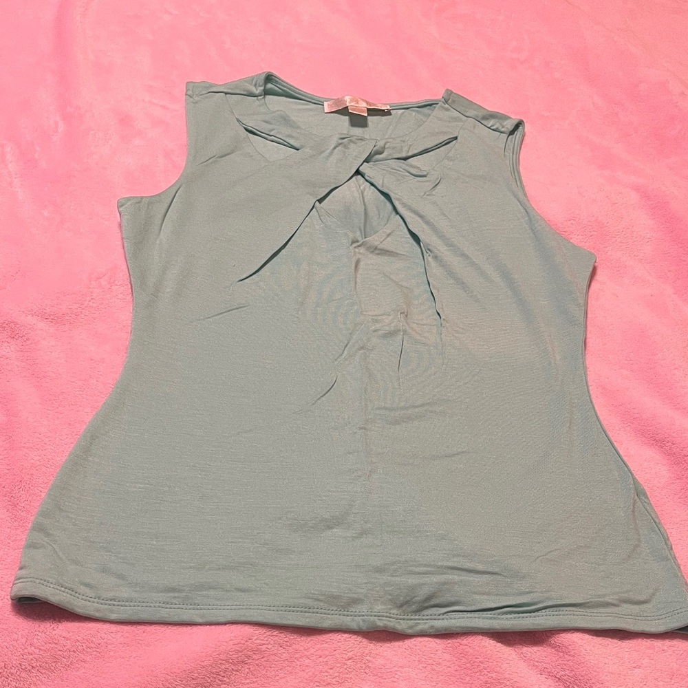 Boston Proper Light Turquoise Sleeveless Top